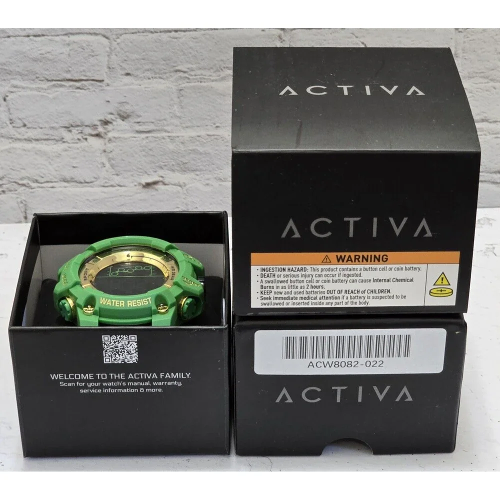 Activa x Invicta Digital Unisex Watch 50mm Green Gold ACW8082-022 Brand New